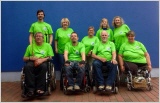 Das Bild zeigt eine Gruppenaufnahme der Teilnehmer beim Sportfest Tangerhtte. Teilnehmer: Gerhard Glauer, Martin Nagel, Gabi Nagel, Klaus Gnther, Marianne Unte, Walter Roth, Natalie Gnther, Asta Scholten und Elke Wenske